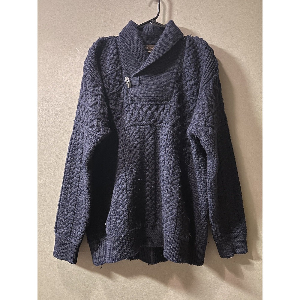 Men's Navy Blue Cardigan Sweater